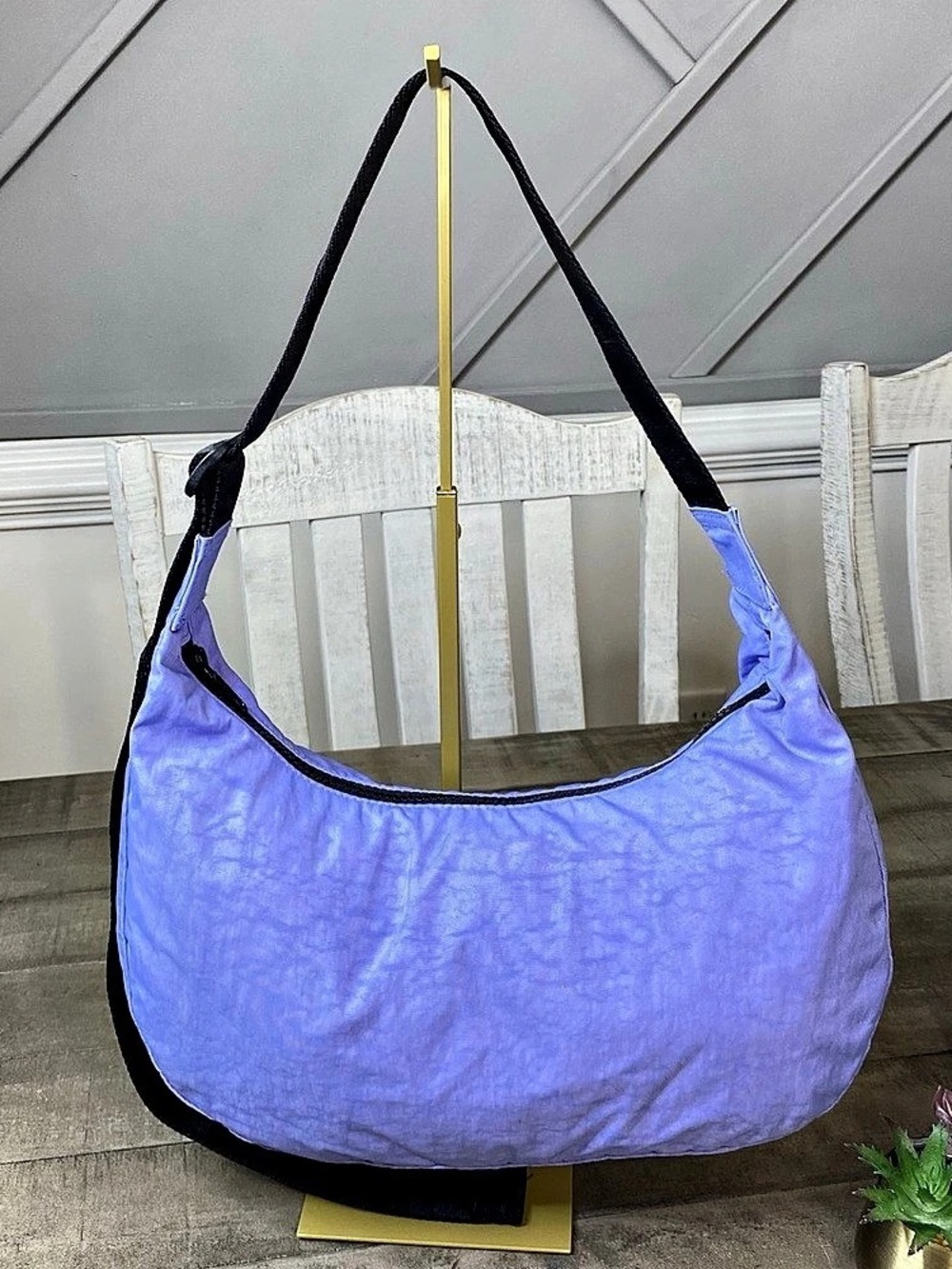 BAGGU Medium Nylon Crescent Bag Cornflower Blue New with Tags